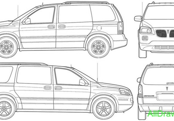 Pontiac Montana SV6 (2006) (Pontiac Montana CB6 (2006)) - drawings of the car